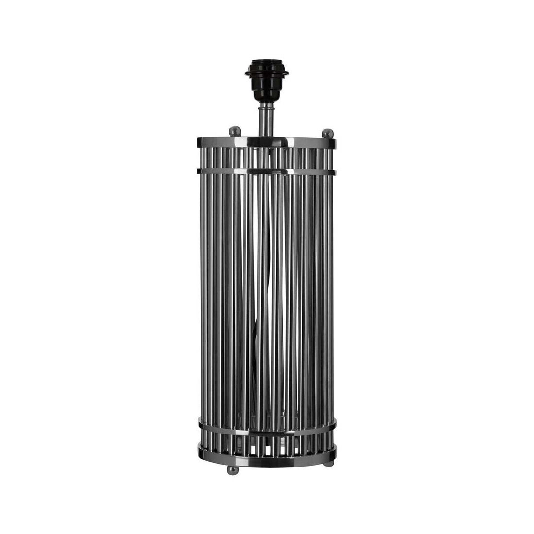 Calvin Silver Finish Cylindrical Table Lamp