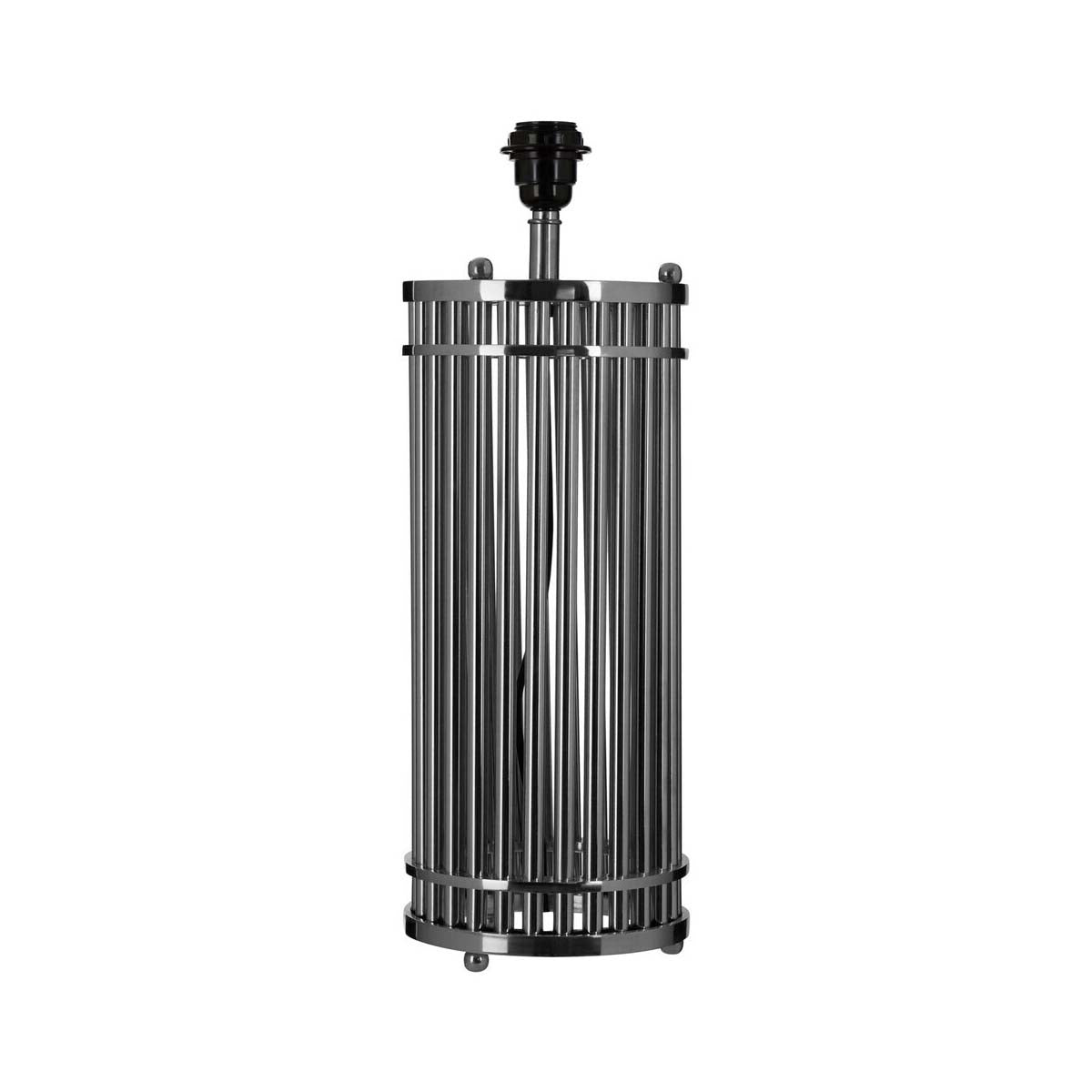 Calvin Silver Finish Cylindrical Table Lamp