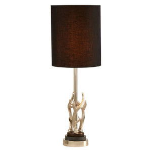 Antler Table Lamp with Marble Base
