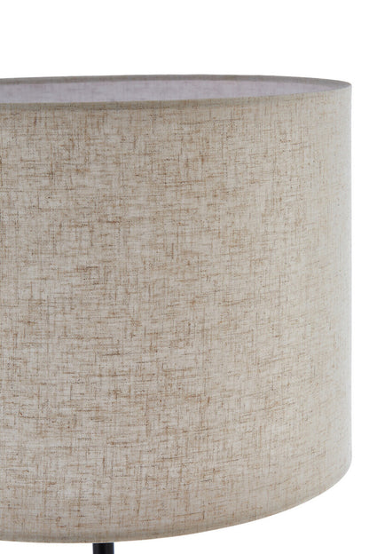 Murdoch Natural Linen Shade With White Marble Base Floor Lamp