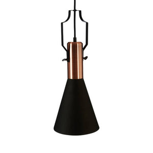 Argo Small Pendant Light in Black and Copper
