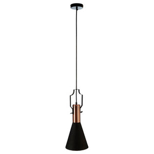 Argo Small Pendant Light in Black and Copper
