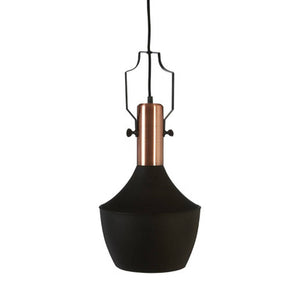 Argo Medium Pendant Light in Black and Copper