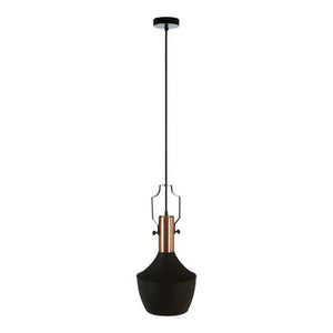 Argo Medium Pendant Light in Black and Copper