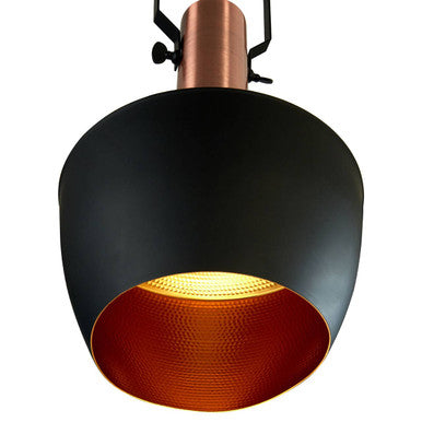 Argo Medium Pendant Light in Black and Copper