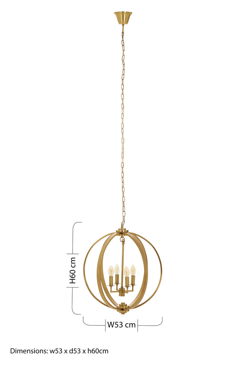 Censer Antique Brass Pendant Light
