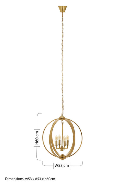Censer Antique Brass Pendant Light