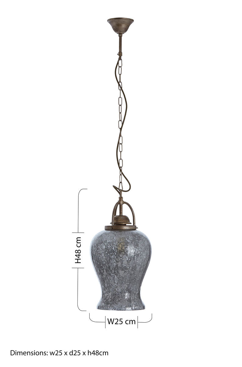 Terina Antique Silver Finish Pendant Light - Image 4