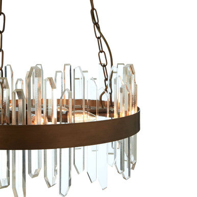 Lustra Acrylic Chandelier with Copper Band - Image 6