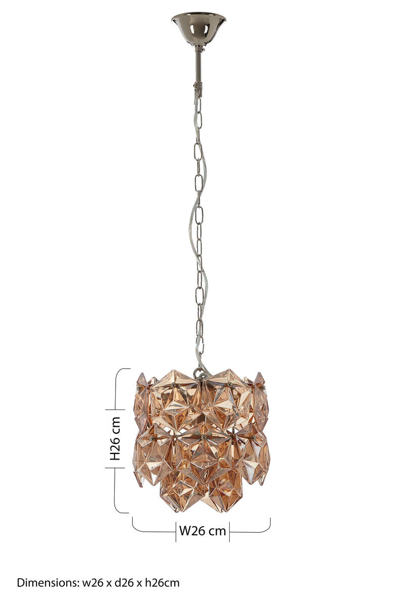 Rydello Small Amber Glass Chandelier - Image 4