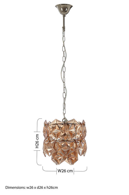 Rydello Small Amber Glass Chandelier