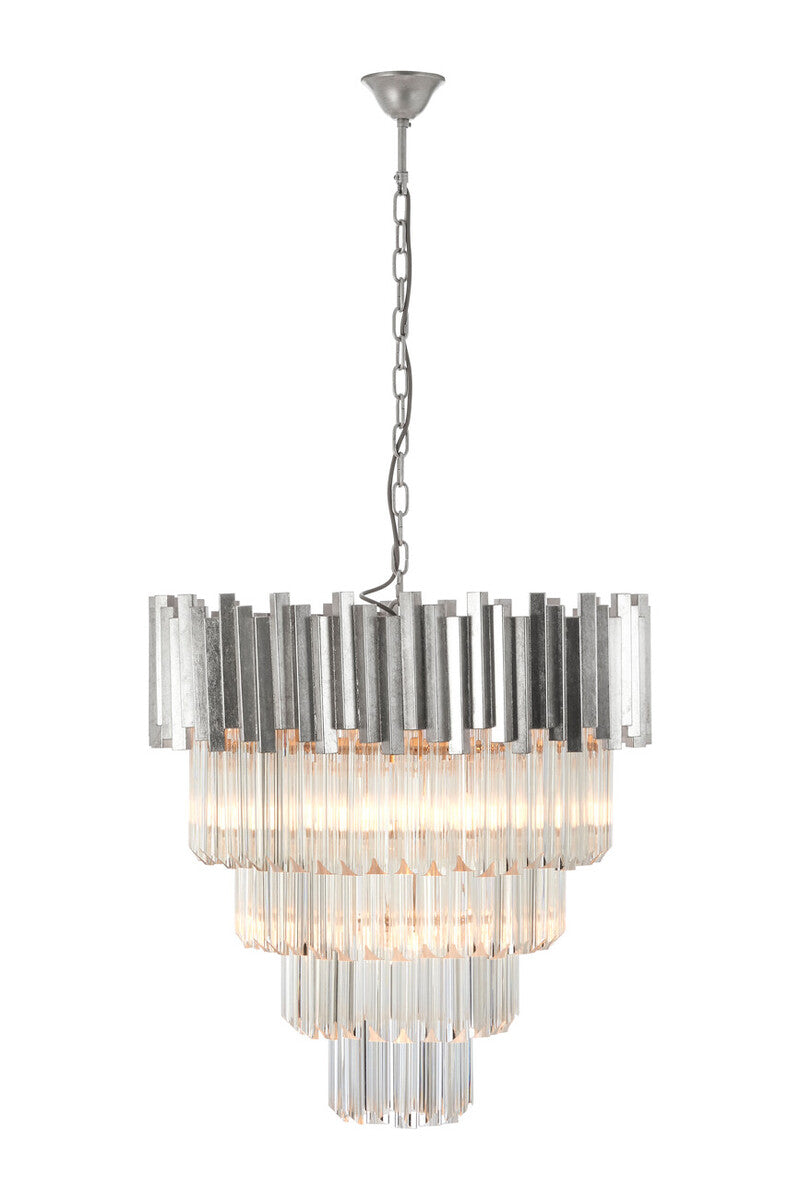 Lustra Large Silver Finish Chandelier