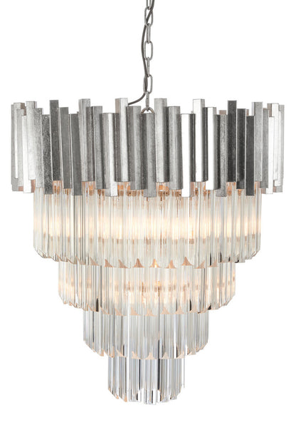 Lustra Large Silver Finish Chandelier