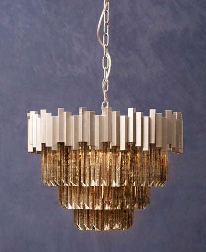Lustra Small Nickel Painted Chandelier