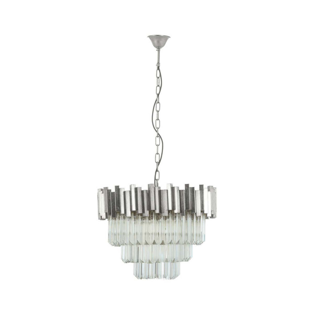 Lustra Small Silver Finish Chandelier