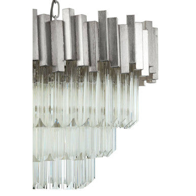 Lustra Small Silver Finish Chandelier