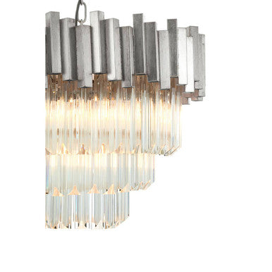 Lustra Small Silver Finish Chandelier - Image 4