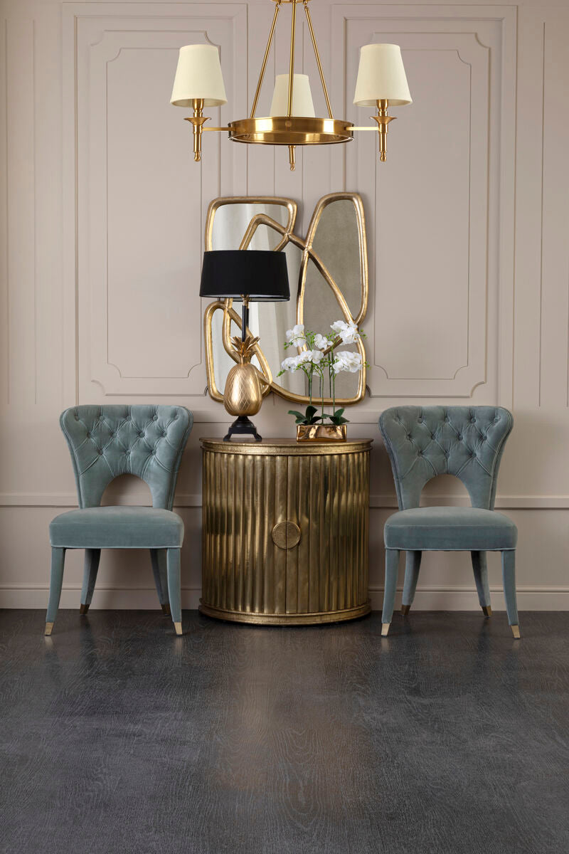 Zina Copper Finish 3 Arm Chandelier
