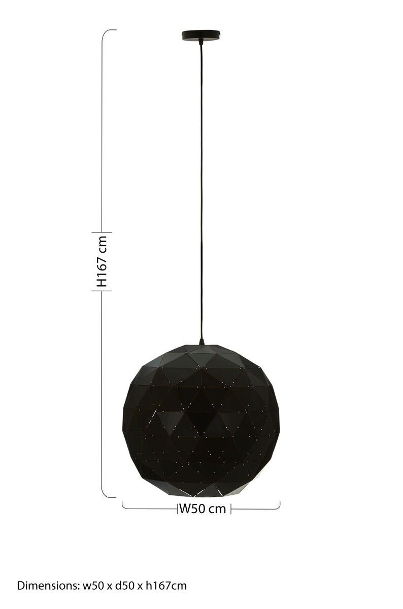 Mateo Medium Black and Copper Pendant Light - Image 6