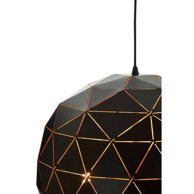 Mateo Medium Black and Copper Pendant Light - Image 3