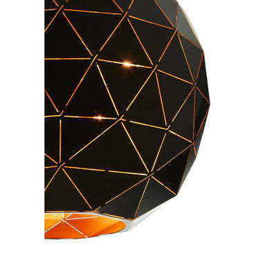 Mateo Medium Black and Copper Pendant Light - Image 4