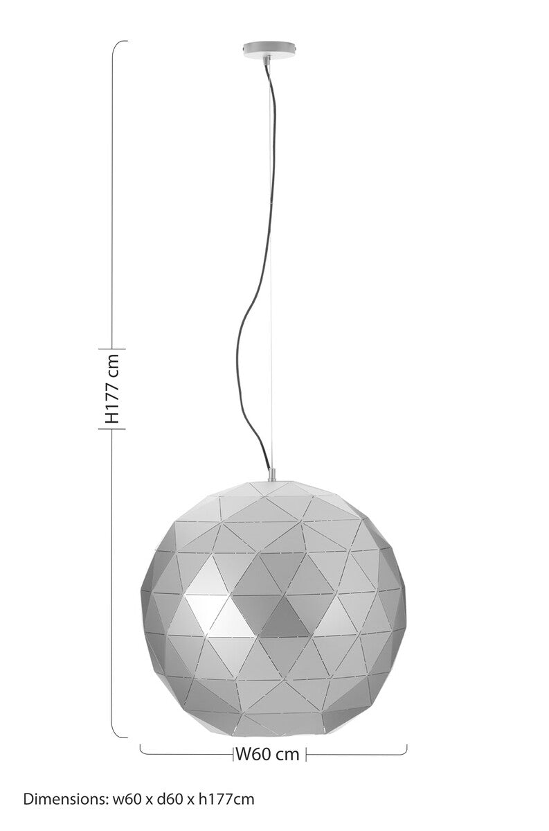 Mateo Large Silver Finish Pendant Light - Image 7