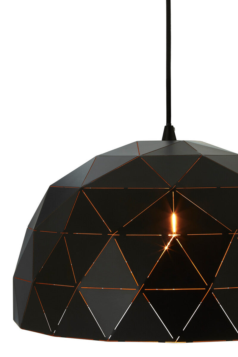 Mateo Small Black and Copper Dome Pendant Light - Image 5