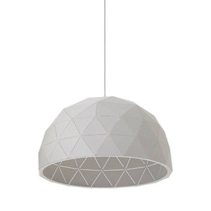 Mateo Medium White Dome Pendant Light