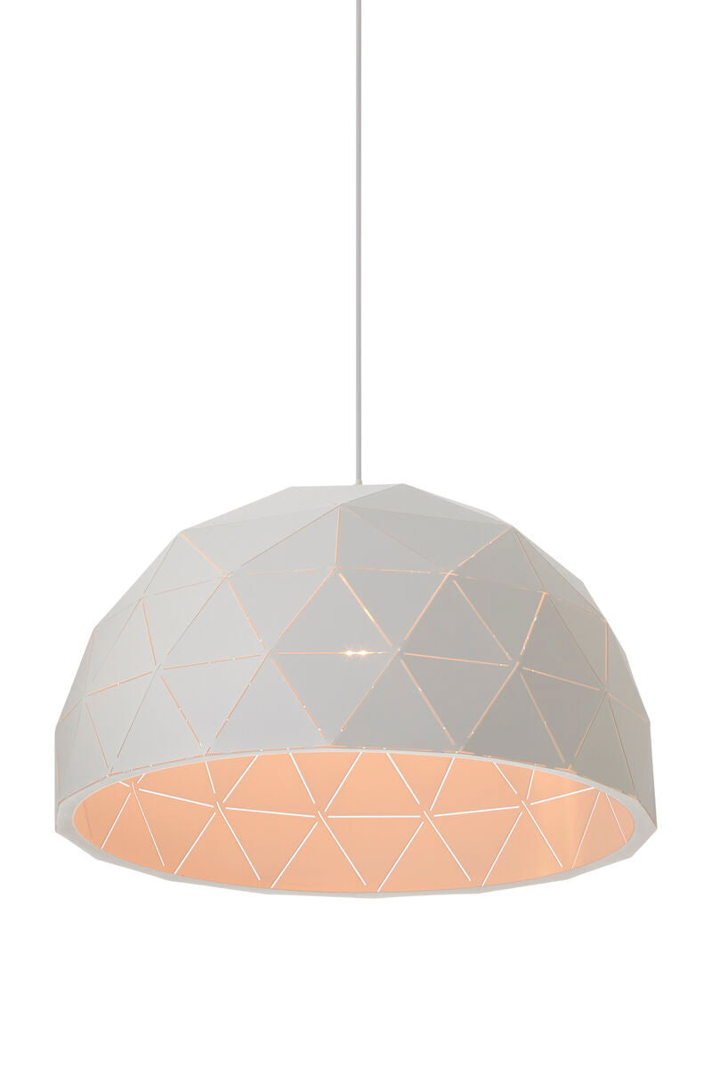 Mateo Medium White Dome Pendant Light