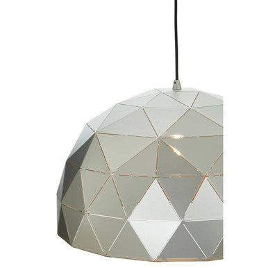 Mateo Medium Silver Dome Pendant Light - Image 4