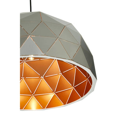 Mateo Medium Silver Dome Pendant Light - Image 5