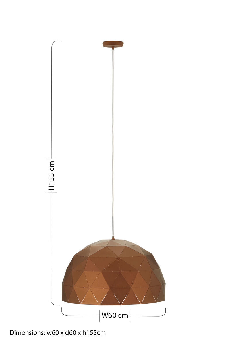 Mateo Large Coffee Dome Pendant Light - Image 8