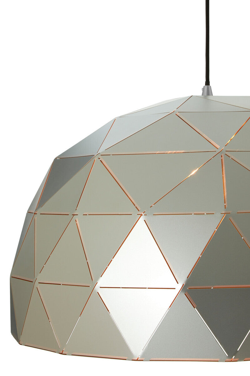 Mateo Large Silver Dome Pendant Light - Image 4