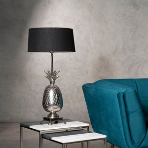 Nickel Finish Pineapple Table Lamp | Boho