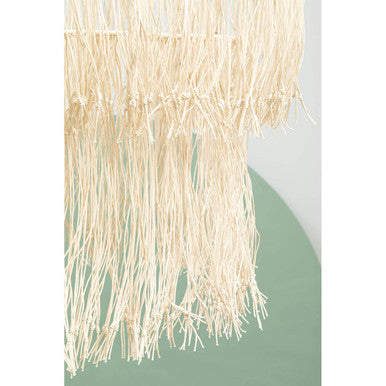 Hestina Cream Leather Ceiling Light - Image 6