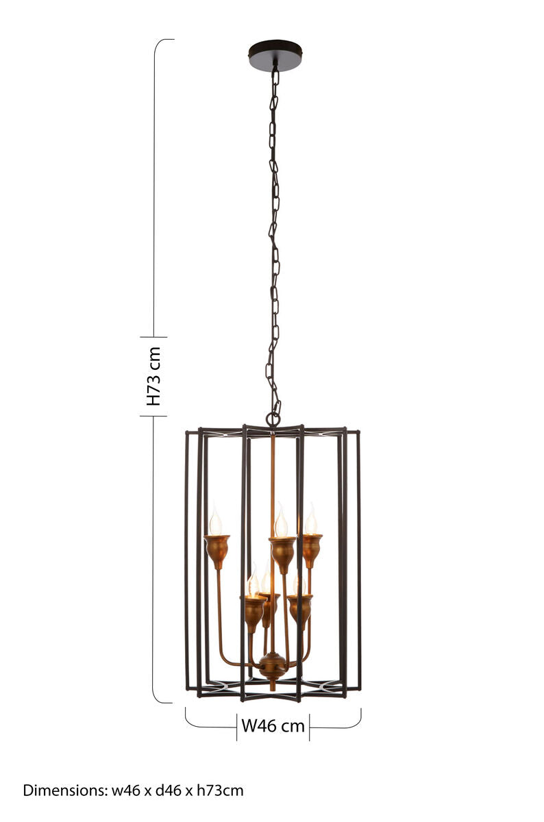 Allas 6 Bulb Pendant Light - Image 8