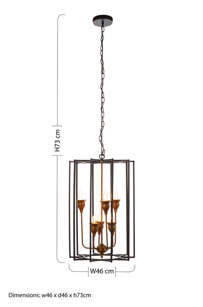 Allas 6 Bulb Pendant Light