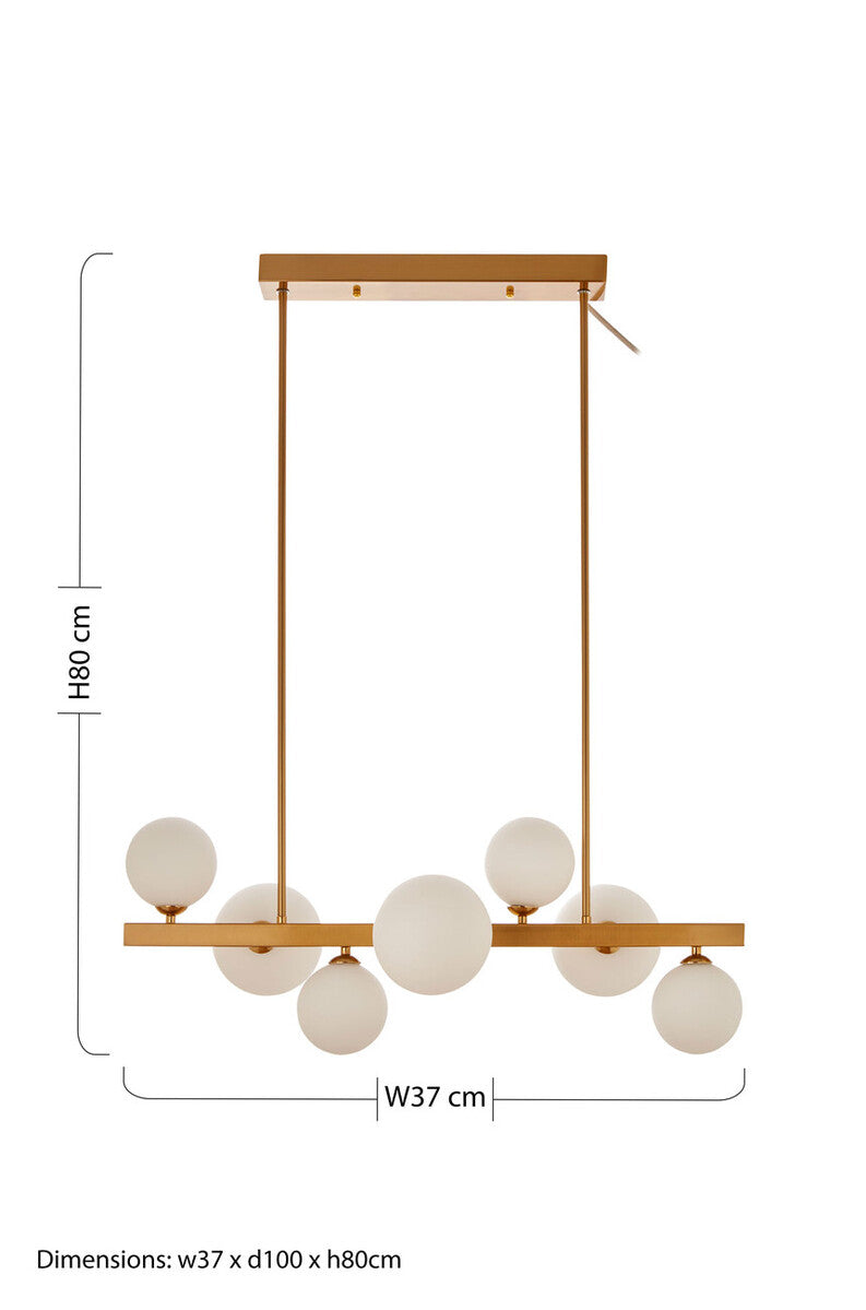 Abira Bronze 7 Light Pendant Lamp - Image 9