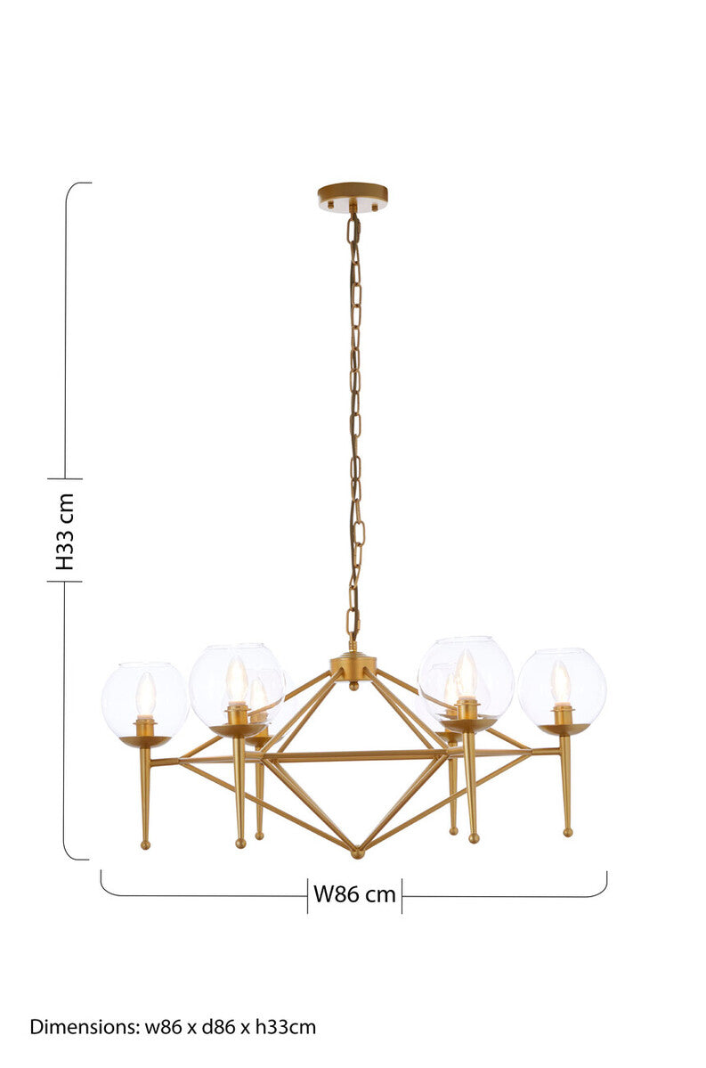 Abira 6 Bulb Geo Pendant Light - Image 5