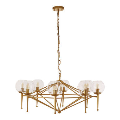 Abira Gold 8 Arm Geo Pendant Lamp
