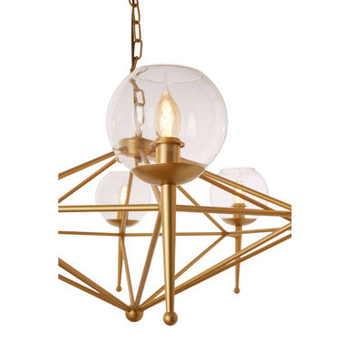 Abira Gold 8 Arm Geo Pendant Lamp - Image 3