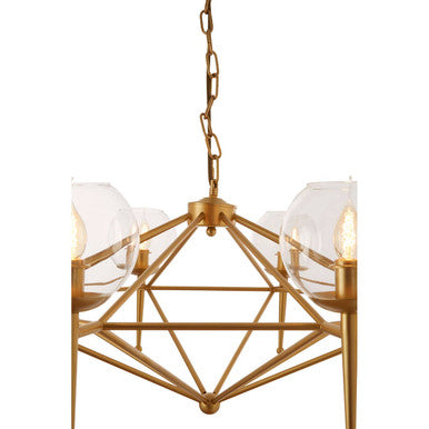 Abira Gold 8 Arm Geo Pendant Lamp - Image 4
