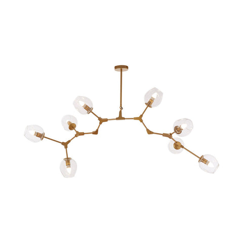 Abira Light Gold 8 Arm Pendant Lamp