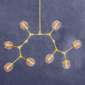 Abira Light Gold 8 Arm Pendant Lamp