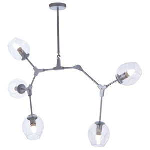 Abira 5 Arm Silver Finish Pendant Light