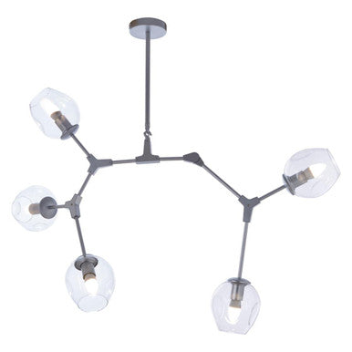 Abira 5 Arm Silver Finish Pendant Light