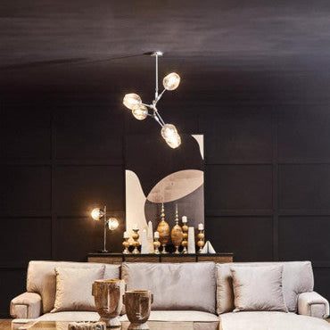 Abira 5 Arm Silver Finish Pendant Light - Image 3