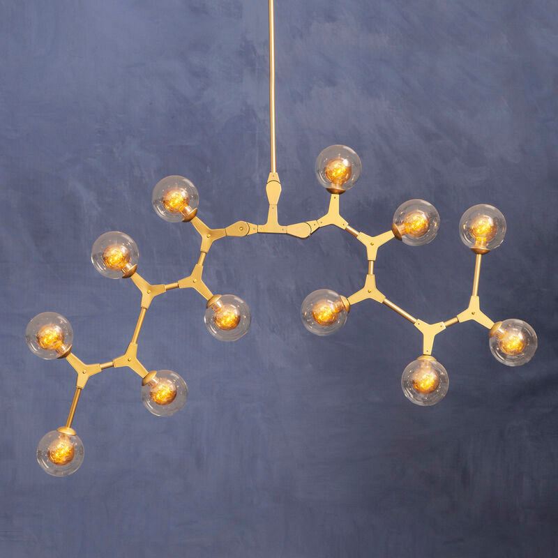 Abira 12 Arm  Gold Finish Pendant Light