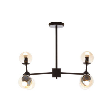 Abira 6 Arm Matte Black Pendant Light - Image 5