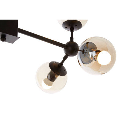 Abira 6 Arm Matte Black Pendant Light - Image 4